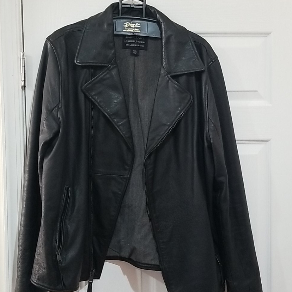 Lucky Brand Black Label Leather Moto Jacket